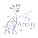 Appliqué thermocollant velours personnalisé girafe origami fille