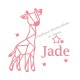 Appliqué thermocollant personnalisé girafe origami en flex pailleté