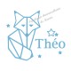 Appliqué thermocollant velours personnalisé renard origami fille