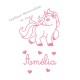 Appliqué thermocollant pailleté adorable licorne personnalisé