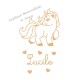 Appliqué thermocollant pailleté adorable licorne personnalisé