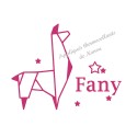 Appliqué thermocollant velours personnalisé llama origami fille