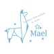Appliqué thermocollant velours personnalisé llama origami fille