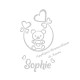 Appliqué thermocollant personnalisé petit ours en flex pailleté