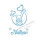 Appliqué thermocollant velours personnalisé petit ours
