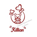 Appliqué thermocollant bébé ours velours personnalisé