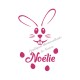 Appliqué thermocollant lapin rigolo velours personnalisé