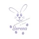 Appliqué thermocollant lapin rigolo velours personnalisé