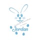 Appliqué thermocollant lapin rigolo velours personnalisé