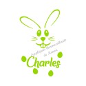 Appliqué thermocollant lapin rigolo velours personnalisé