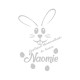 Appliqué thermocollant lapin rigolo pailleté personnalisé