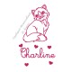 Appliqué thermocollant pailleté adorable chat personnalisé