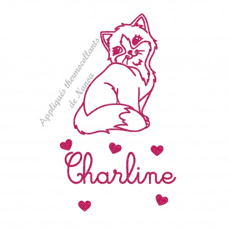 Appliqué thermocollant pailleté adorable chat personnalisé