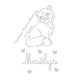 Appliqué thermocollant pailleté adorable chat personnalisé