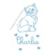 Appliqué thermocollant velours adorable chat personnalisé
