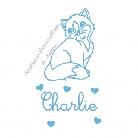 Appliqué thermocollant velours adorable chat personnalisé