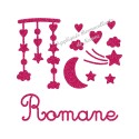 Appliqué thermocollant pailleté prénom fille décorations lit bébé