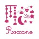 Appliqué thermocollant décorations lit bébé prénom fille velours personnalisé