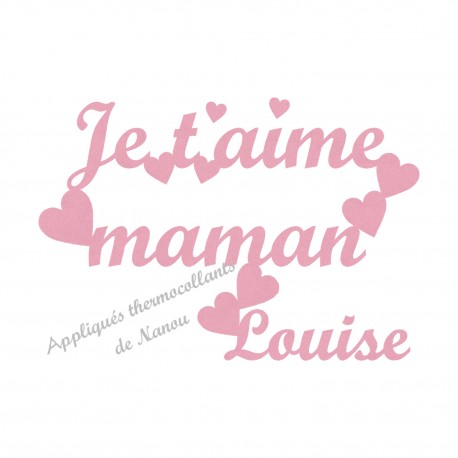 Appliqué thermocollant fille velours fête des mères