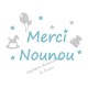 Appliqué thermocollant personnalisé nounou merci en flex pailleté