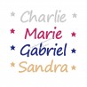 Appliqué thermocollant prénom écriture 11 personnalisé en flex pailleté