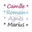 Appliqué thermocollant velours prénom écriture 11 personnalisé