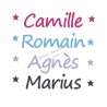 Appliqué thermocollant velours prénom écriture 11 personnalisé