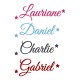 Appliqué thermocollant prénom velours écriture 6 personnalisé
