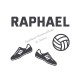 Appliqué thermocollant personnalisé ballon volley ball et chaussure en flex velours
