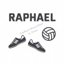 Appliqué thermocollant personnalisé ballon volley ball et chaussure en flex velours