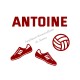 Appliqué thermocollant personnalisé ballon volley ball et chaussure en flex velours