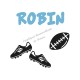 Appliqué thermocollant velours personnalisé ballon rugby et crampons