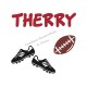 Appliqué thermocollant rugby personnalisé ballon et crampons