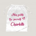 Petit sac personnalisée mes petits secrets papillons