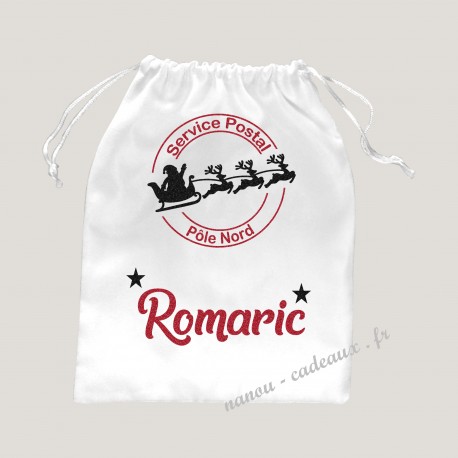 Petit sac personnalisée noël service postal