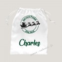 Petit sac personnalisée noël tampon service postal velours