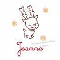 Déco petit renne de Noël en appliqué thermocollant