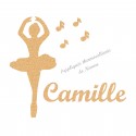 Appliqué thermocollant danseuse notes de musique
