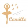 Appliqué thermocollant danseuse notes de musique
