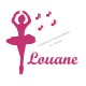 Appliqué thermocollant velours danseuse notes de musique