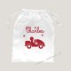 Petit sac pochon personnalisé garçon dans sa voiture