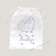 Petit sac pochon adorable licorne personnalisé prénom velours