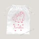 Petit sac pochon licorne coeur personnalisé prénom pailleté