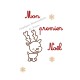 Mon premier Noël petit renne et flocons en appliqué thermocollant