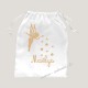Petit sac pochon fée étoiles personnalisé prénom pailleté