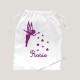 Petit sac pochon fée étoiles personnalisé prénom pailleté