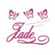 Appliqué thermocollant prénom et jolis papillons velours