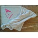 Couverture naissance fée et prénom bébé personnalisé motif flex velours