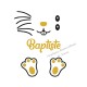Appliqué thermocollant garçon lapin de pâques personnalisé pailleté
