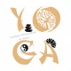 Appliqué thermocollant yoga zen pailleté